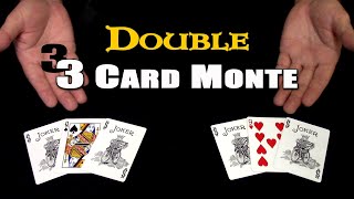 Double 3 Card Monte Teleportation Card Magic  An In Depth Tutorial [upl. by Enyawd292]