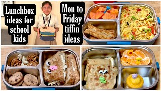 5 Easy Tiffin ideas for School kids🚸 5Lunchboxes recipes for school [upl. by Aterg809]