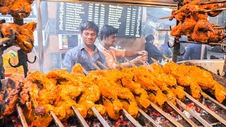 INDIAN STREET FOOD Tour in LUCKNOW with MONSTER BBQ CHICKEN and CHEAP SPICY CURRY [upl. by Atilahs]