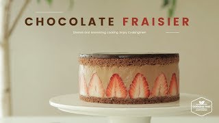 크림이 예술 초콜릿 딸기 프레지에 케이크 만들기Chocolate strawberry fraisier cake RecipeCooking tree 쿠킹트리Cooking ASMR [upl. by Ilrac]