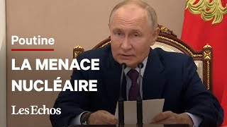 Vladimir Poutine brandit la menace nucléaire en cas dattaque aérienne « massive » [upl. by Dlanigger]