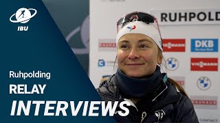 World Cup 2324 Ruhpolding Women Relay Interviews [upl. by Herc]