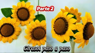 Girasol 🌻 tejidos 🧶 a crochet parte 2 final floresacrochet crochet tejidosacrochet [upl. by Stephenson]