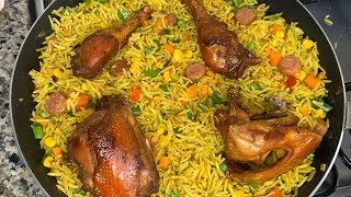 HOW TO MAKE NIGERIA FRIED RICE RECIPE  FRIED RICE WITH HOT DOG  OLUCHI’S KITCHEN  friedrice [upl. by Noid667]