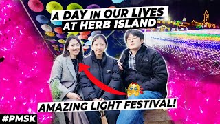 A MUST VISIT TOURIST SPOT IN SOUTH KOREA  POCHEON HERB ISLAND  LIGHT FESTIVAL IN WINTER  pmsk [upl. by Akli]