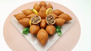 Kibbeh Recipe  Syrian Fried Kibbeh  How to make the Best Kibbeh [upl. by Nessy]