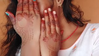 Karva Chauth Mehandi  Bengal blogger Aarti [upl. by Noived]