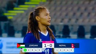 WAFF 2024 Womens Championship  Finals  Jordan vs Nepal penalty shootout jordan5 Nepal4 [upl. by Cecil]