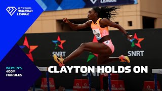 Rushell Clayton storms to 400m hurdles win in Marrakech  Wanda Diamond League 2024 [upl. by Cassi]