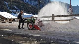 Rapid Spezial Einachser mit Schneeschleuder  Schneefräse ohne Kriechgang Teil 1 [upl. by Frodin]