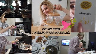 ÇEYİZLERİM PART 2  7 KİŞİLİK İFTAR HAZIRLIĞIM  BEN BİR KURUFASÜLYE USTASIYIM 😉 [upl. by Imuyam]