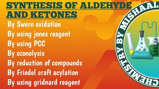 Synthesis of Aldehyde and Ketones  Synthesis of Carbonyl compounds  Functional group Chemistry [upl. by Lias]