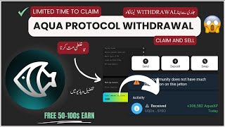 🚨 Aqua Protocol Withdrawal Update  Wallet Connect amp Claim Limited Time Alert 🚨 [upl. by Zadoc66]