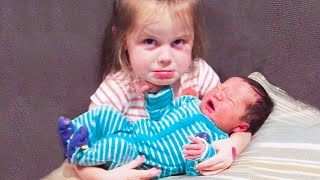 Laugh Out Loud with These Funny Newborn and Sibling Moments [upl. by Stannwood]