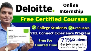 Deloitte Training And Online Internship  Deloitte STEM Connect Experience Program Free Certificate [upl. by Miko]