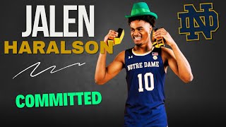 COMMIT 5Star Jalen Haralson Commits To Notre Dame [upl. by Antsirhc]