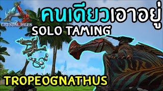 วิธีการจับ Tropeognathus คนเดียว Solo Taming  ARK Crystal Isle [upl. by Adev]