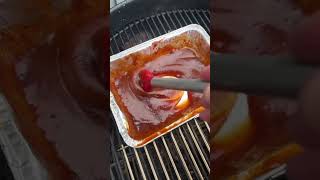 Budget bbq A quick alternative to pork belly burnt ends 1 hr cook bbq pork smoker shorts [upl. by Fontes577]