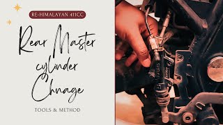 Himalayan Rear master cylinder Change At Home  Detail Video  Buckeet of mine [upl. by Christyna]