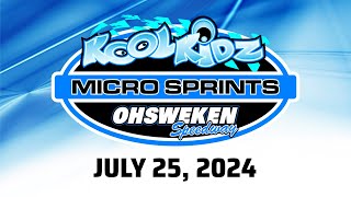 07252024  MICRO SPRINTS  OHSWEKEN SPEEDWAY [upl. by Anemij]