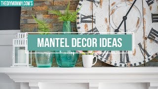 MANTEL DECORATING IDEAS  How to Style a Mantel 2 Ways  The DIY Mommy [upl. by Inafetse763]