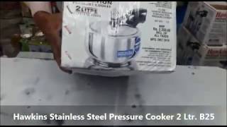 Hawkins Stainless Steel Pressure Cooker Stainless Steel 2 Ltr B25  Unboxing  Apnidukaancom [upl. by Nnor310]