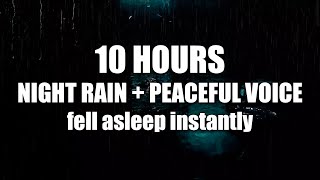 Sleep peacefully with the soothing sounds of nighttime rain  rain sounds for sleeping black screen [upl. by Hacissej]