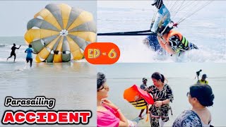 Coxs Bazar beach এ সমুদ্রে পড়েগেলাম Parasailing করতে গিয়ে 😞 [upl. by Ellennod471]