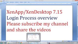 26XenDesktop 715 User Login Process [upl. by Godrich]