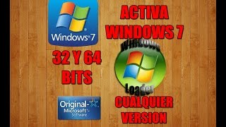 ACTIVAR WINDOWS 7  CON WINDOWS LOADER  32 y 64 BITS [upl. by Gene]