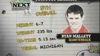 Top 10 High School Football Recruits of 2007 [upl. by Eittap188]