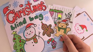 ✨paper diy✨ Christmas blind bag ❄️🎄 Asmr opening  tutorial [upl. by Noda940]