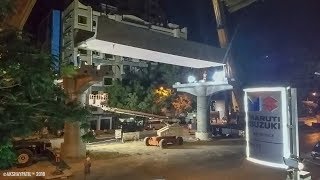 LIVE installing UGirder Mumbai Metro 2A between Shimpoli Don Bosco [upl. by Zaslow]