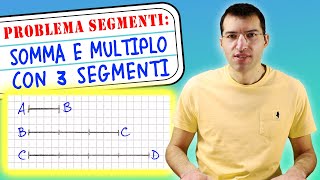 Problema con tre segmenti conosciamo la somma e i multipli  1ª 2ª e 3ª Media Tutorial genitori [upl. by Sillihp94]