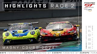 MagnyCours 2024 Race 2 Extended Highlights  Fanatec GT World Challenge Europe [upl. by Uni]