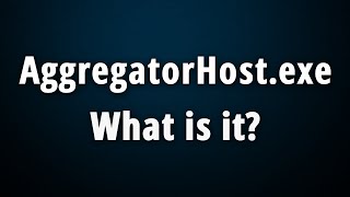 AggregatorHostexe What Is It amp Is It Safe Or Harmful [upl. by Nannerb378]