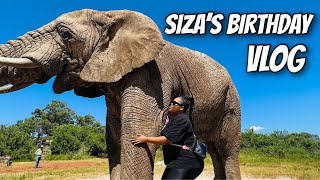 Wifeys Birthday Getaway  Feeding Elephants  Dinner  Room Tour  Travel Vlog [upl. by Ahsas]