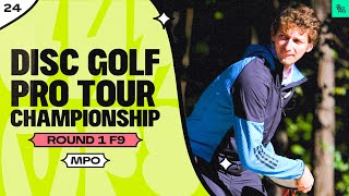 2024 Disc Golf Pro Tour Championship  MPO R1F9  Buhr Wysocki Anttila Heimburg  JomezPro [upl. by Anette279]