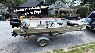 Facebook Marketplace  Buying Fixing and Selling 2 14ft Jon Boats for a Profit [upl. by Wardlaw171]