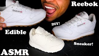 ASMR Edible Reebok Classic Sneaker Shoe Eating Mukbang DIY Chocolate Fake Prank Jerry حذاء رياضة [upl. by Reaht]