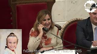 Llamada de la Alcaldesa y lectura de los nombres de las Falleras Mayores de Valencia 2025 [upl. by Verney]