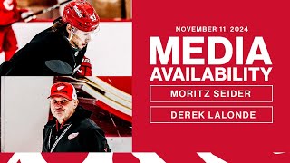 Moritz Seider Derek Lalonde Media Availability  Nov 11 2024 [upl. by Oderfigis]