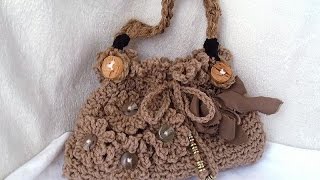 Learn how to crochet a handbag purse tutorial how to line a bag [upl. by Nylkoorb]