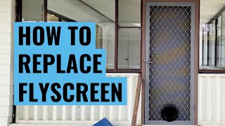 How to replaceinstall Flyscreen Mesh  DIY [upl. by Lanoil]