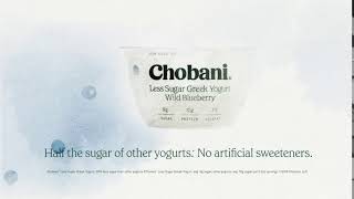 Chobani Less Sugar Greek Yogurt Wild Blueberry [upl. by Thurber]