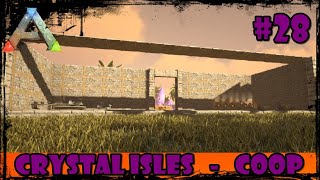 ARK CRYSTAL ISLES COOP 28INICIANDO A CONSTRUÇÃO DA NOVA BASEGAMEPLAYHOST SOLO [upl. by Eolcin]