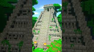 Minecraft Jungle Temple Transformation Using Tiny Blocks minecraft minecraftbuilds [upl. by Trefler]