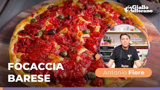 FOCACCIA BARESE – La ricetta perfetta di Antonio Fiore 😍😋🍅🫒 [upl. by Worrad153]