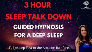 STRONG Deep Sleep Talk Down Hypnosis  Black Screen Relaxing Music amp Rain Sounds [upl. by Hales557]