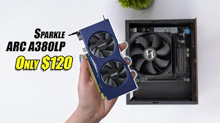 One Of The BEST Budget Low Profile Graphics Cards You Can Buy Sparkle A380 LP Hands On [upl. by Frayda]